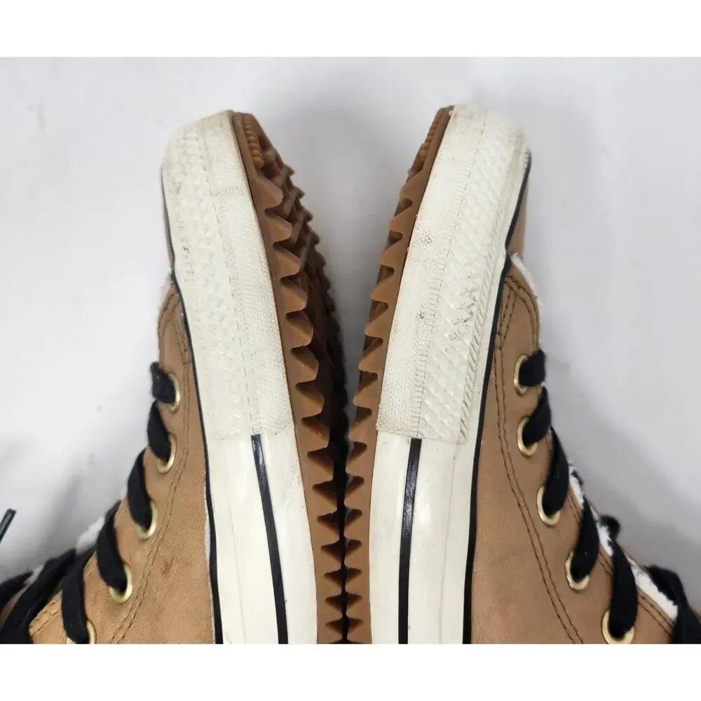 Converse All Star Sherpa Lined Leather Hiker Shoe 162479C Sz Men’s 7 Women’s 9